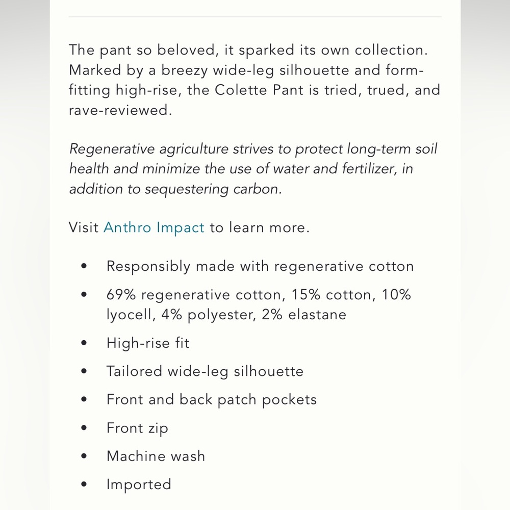 Maeve Colette Regenerative Cotton Crop Wide Leg Jeans - Picture 4 of 7